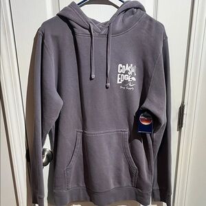 NWT Coastal Edge Surf Shop purple Gray Hoodie